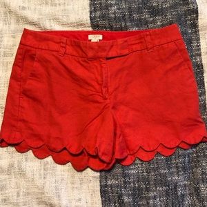 J Crew Scalloped Shorts